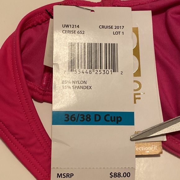 Size 12-14 36D-38D COCO REEF Barbiecore Bikini top Metallic Bronze large NWT New - Picture 2 of 13